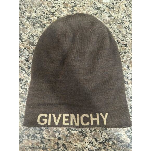 Givenchy Logo Wool Beanie Brown - VWG 338247 - Picture 1 of 6